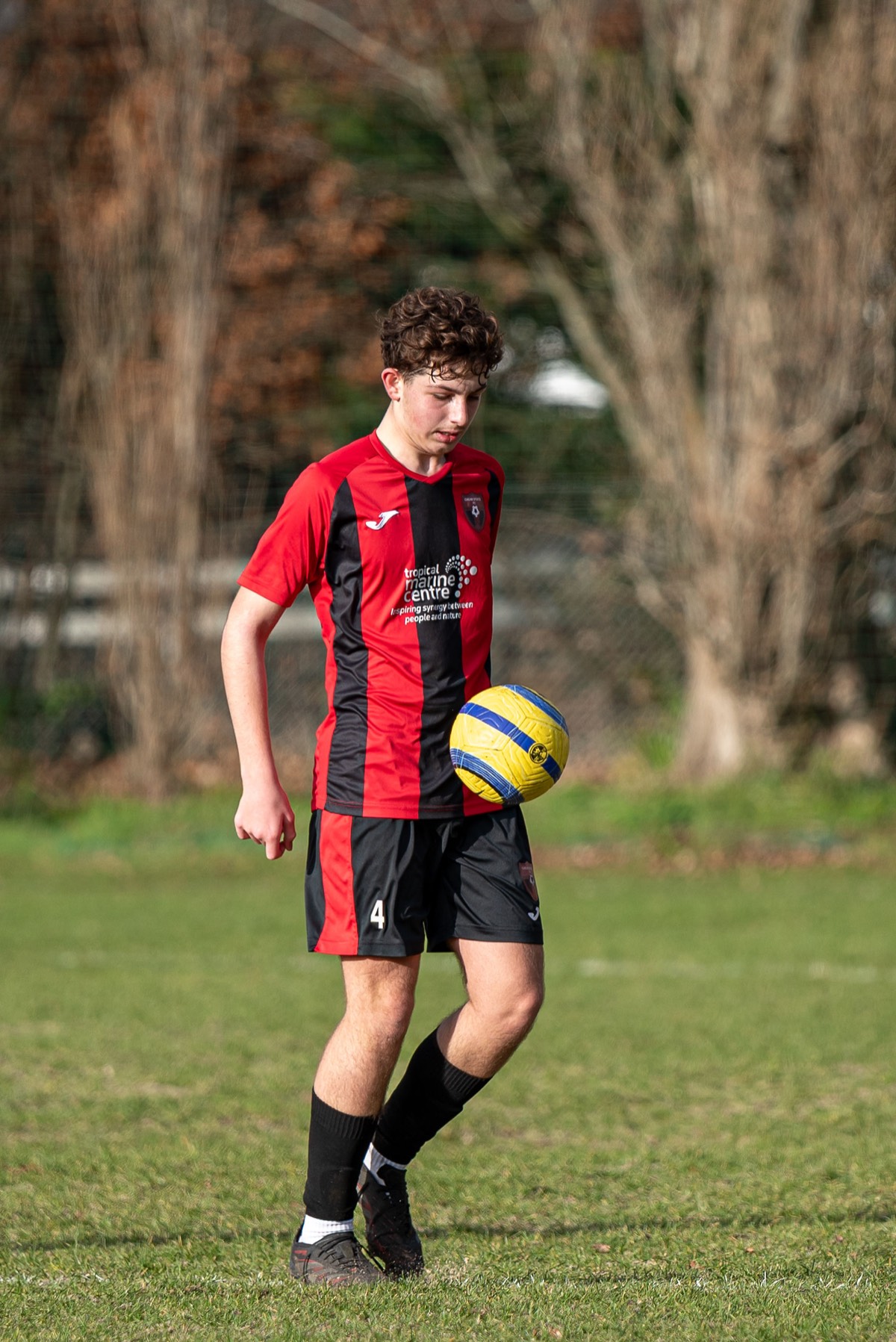Lions defender winning a tackle in the Chipstead fixture